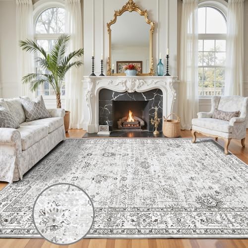Grey Area Rug 6x9 for Living Room Bedroom - Image 2