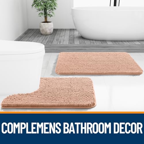 OLANLY Bathroom Runner Rugs 47x17, Extra Soft Absorbent Chenille Bath Rugs - Image 7