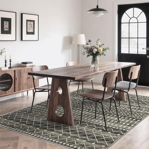 Miukiki 5x7 Washable Area Rug for Living Room, Soft Non Slip Rug Black - Image 7