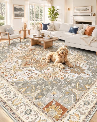 OLANLY 6x9 Washable Area Rug, Soft Non Slip Carpet for Bedroom Living Room by OLANLY