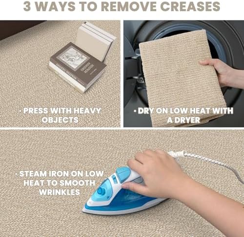 EARTHALL Washable Runner Rug, Non Slip Hallway Runner, 3x14 Ft, Sand/Beige - Image 4