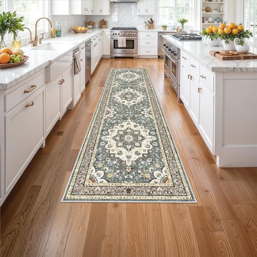 Washable 3x12 Hallway Runner Rug: Vintage Soft Non Slip Rug for Entryway - Image 2