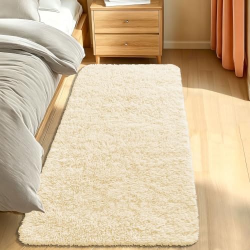 Smiry Area Rugs for Living Room Bedroom 2x6 ft, Fluffy Washable Carpet by Smiry