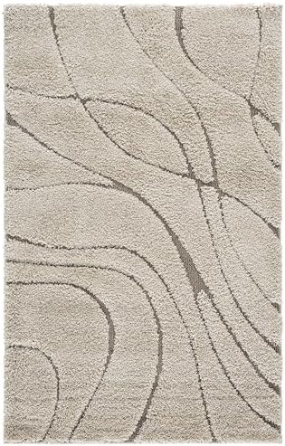 SAFAVIEH Florida Shag Rug 4'x6', Soft Plush Modern Cream & Beige SG471-1113 - Image 3