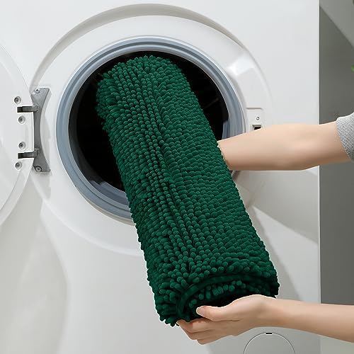 HOMEIDEAS Bathroom Rugs Set of 3, Super Soft Absorbent Chenille Bath Rugs - Image 6