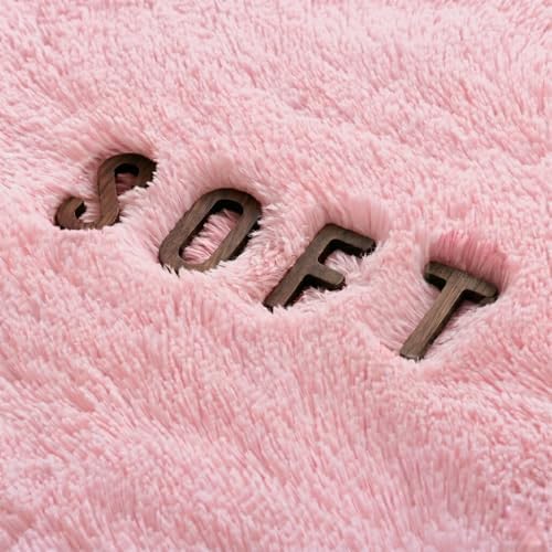 6x9 Ft Light Pink Fluffy Area Rug for Living Room, Washable - Image 2