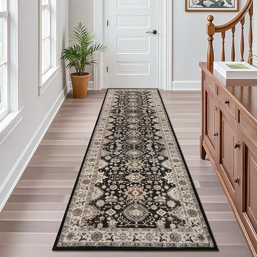 Washable Hallway Runner Rug 3x10: Non Slip Runner Rugs with Rubber Backing by TOPRUUG