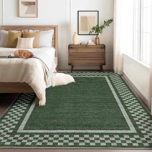 GarveeHome Washable Area Rug 4x6 Small Modern Bordered Living Room Rugs - Image 2