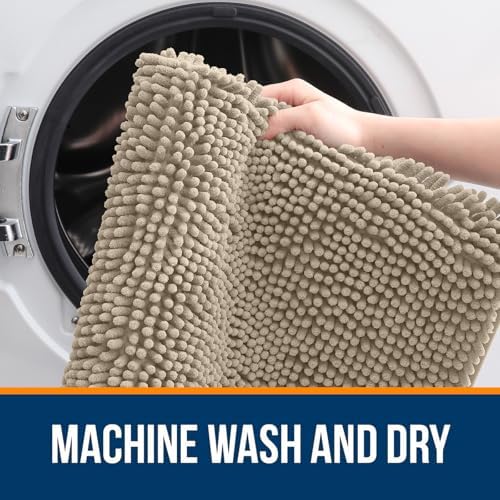 OLANLY Large Bathroom Rugs 70x46, Extra Soft Absorbent Chenille Bath Rugs - Image 5