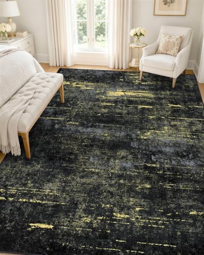 OLANLY 5x7 Washable Area Rug, Soft Non Slip Carpet for Bedroom Living Room by OLANLY