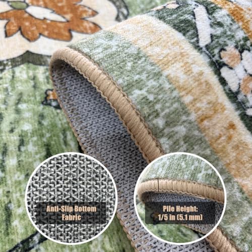 YARNSCAPE 2' x 3' Machine Washable Area Rug, Non-Slip Low-Pile Carpet - Image 6