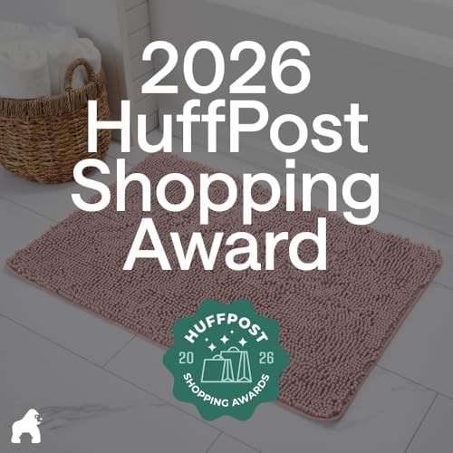 GORILLA GRIP Bath Rug Mat for Bathroom, Absorbent Chenille 36x24 Dusty Rose - Image 6