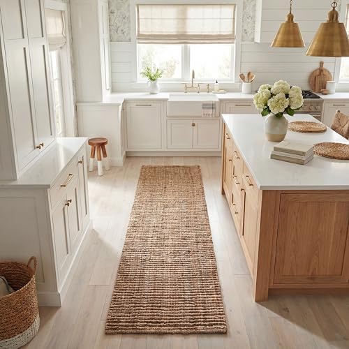 SAFAVIEH Natural Fiber Runner Rug 2'6"x10', Jute Knotted Natural NF447A by Unknown