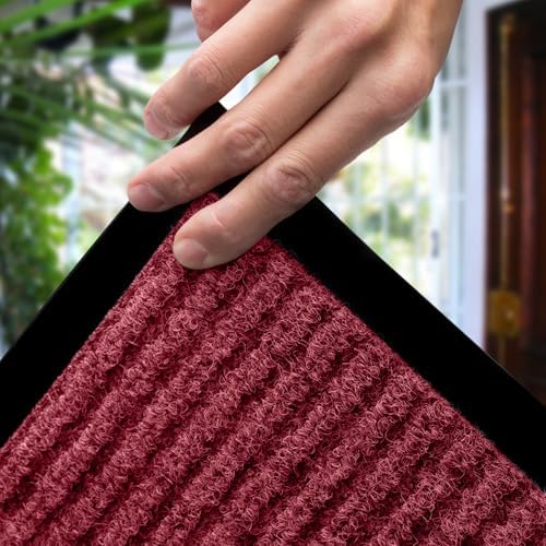 MaxMat® Extra Large Commercial Door Mat, Rubber Border Heavy Duty Door Mat, Waterproof, Low-Profile, Easy to Clean, Rubber Entry Mat. (Red, 4 x 8 Feet) - Image 4