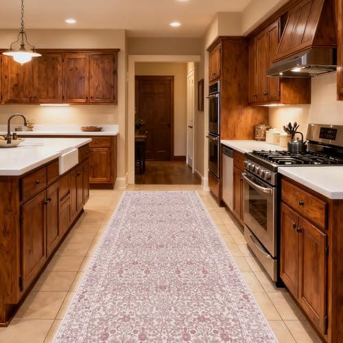 2'6" x 10' Runners Rug for Kitchen Washable Soft Carpet (Pink) by Unknown