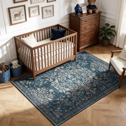 Washable Area Rugs 5'x7', Ultra Soft Carpet for Kids Room,Non-Slip/Low Pile,Stain Resistant, Indoor Carpet for Bedroom Nursery Kids Playroom Office Dining Room Home House Décor by BGASZMakeYourHomeMoreCozy