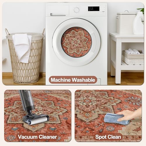 Tangsoo Boho 2x5 Washable Runner Rugs for Hallways, Non Slip Runner Rug - Image 5