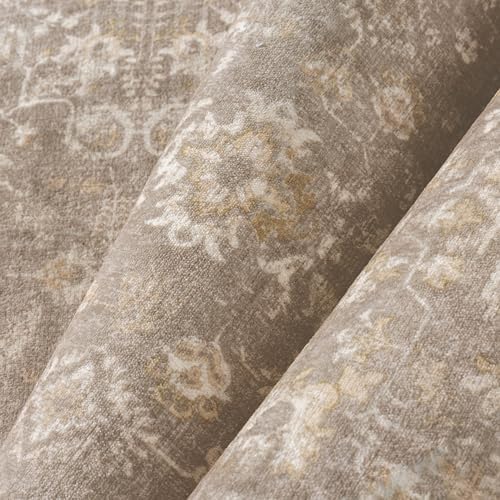 PureCozy 2x3 Deep Brown Area Rug Washable Vintage Non Slip Carpet - Image 6