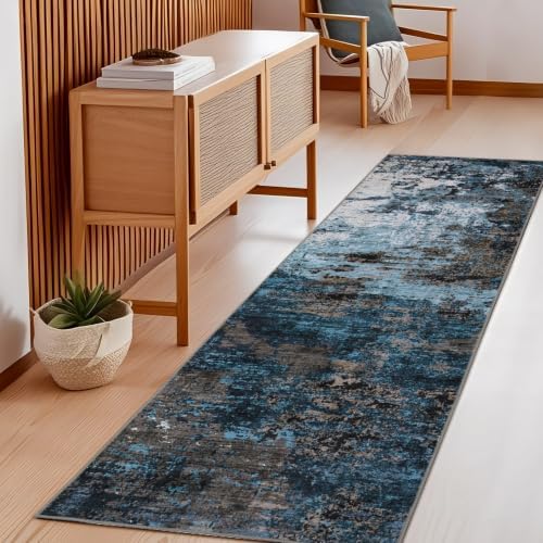 GarveeHome Modern Door Mat 2x3 Machine Washable Rug Blue Green - Image 2