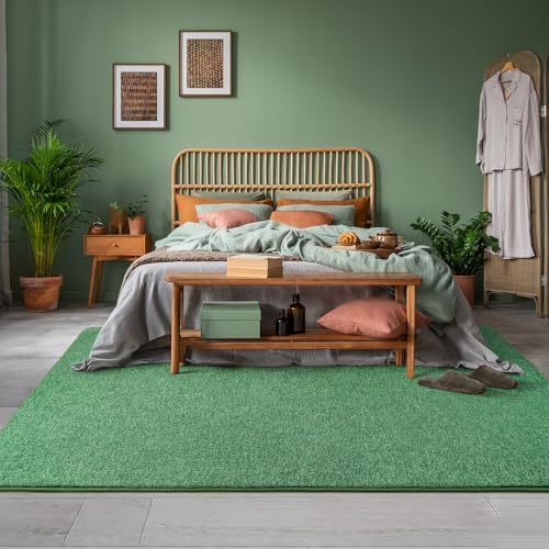 AROGAN 4x6 Area Rugs for Living Room Non Slip Dorm Bedroom Rug, Matte Green - Image 3