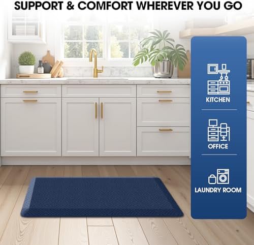 Anti-Fatigue Kitchen Mats for Floor Standing and Comfort Desk Mats 17"x28" - Image 7
