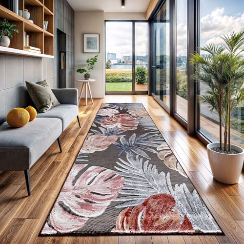 CAMILSON Runner Outdoor Rugs Oriental Retro Traditional Floral Medallion Area Rug 2x7 Non-Shedding Stain Resistant Indoor Carpet for Bathroom Hallway Kitchen Office (2 x 7 / Brown) by CAMILSONIndoorOutdoorAreaRugs