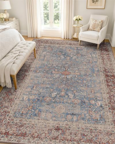 OLANLY 5x7 Washable Area Rug, Soft Non Slip Carpet for Bedroom Living Room by OLANLY