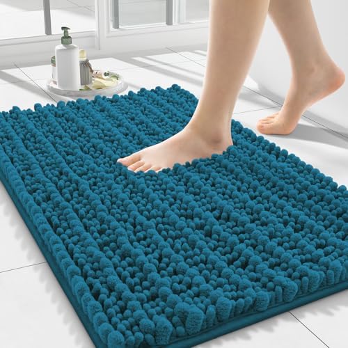 Smiry Bathroom Rugs 24X16, Extra Soft Rubber Backing Chenille Bath Mats by Smiry