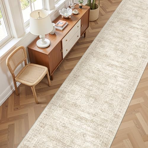 2'6 x 14' Runner Rug Non Slip,Washable Kitchen Rugs,Beige - Image 5