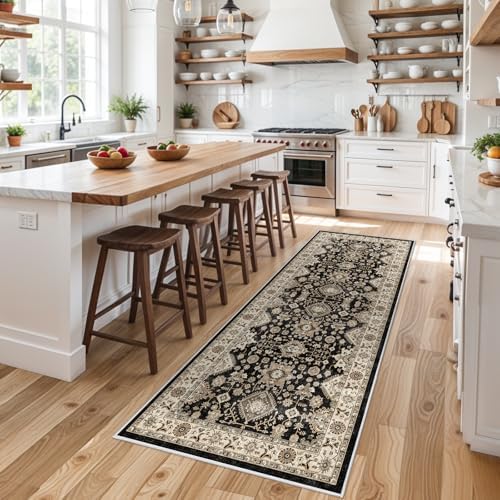 Washable Hallway Runner Rug 3x8: Non Slip Runner Rugs with Rubber Backing - Image 3