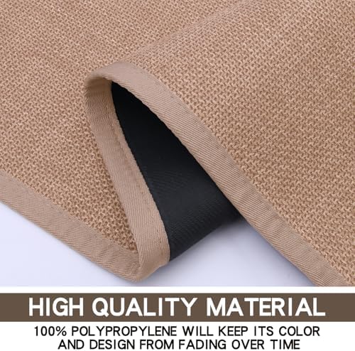 SUMLANS Kitchen Mats Set of 2 PCS for Floor, Washable Non Slip Rugs, Camel - Image 4
