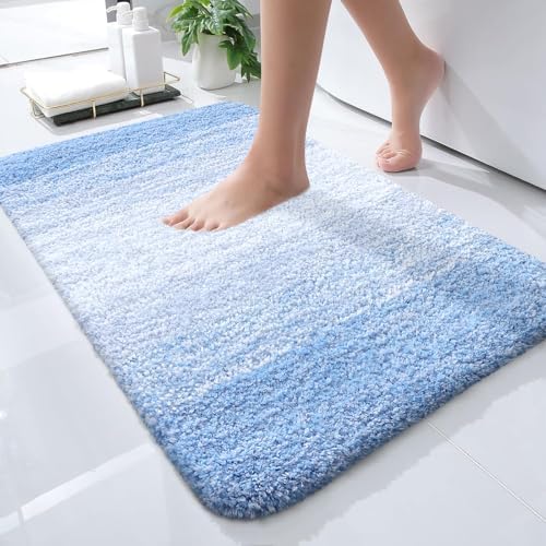 OLANLY Small Bathroom Rugs 28x18, Extra Soft Absorbent Microfiber Bath Rugs by OLANLY