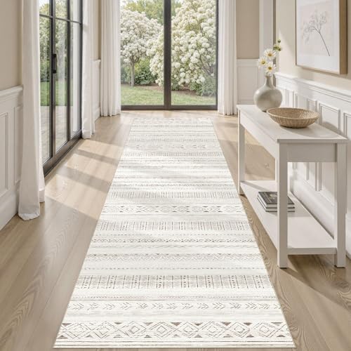 cotiled Hallway 2.6x8 Runner Rugs Washable Boho Moroccan Soft Rug by COTILED