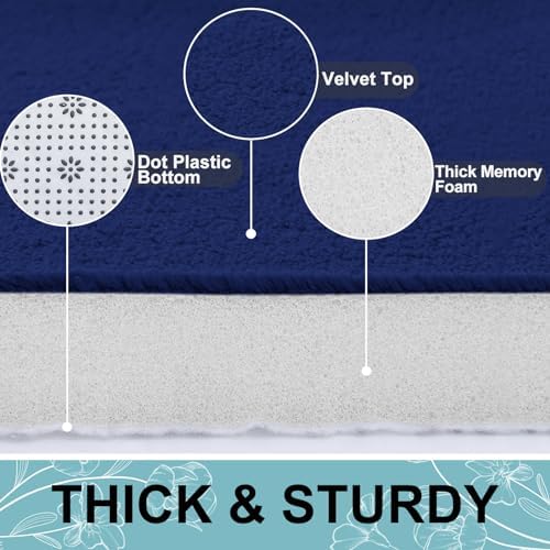 Smiry Memory Foam Toilet Rugs 24x24, Extra Soft Absorbent Bathroom Rugs - Image 3