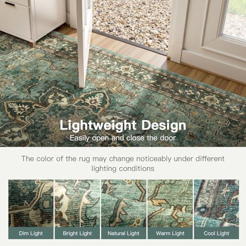 Lofus 9x12 Green Area Rugs for Bedroom Living Room, Vintage Boho Carpet - Image 6