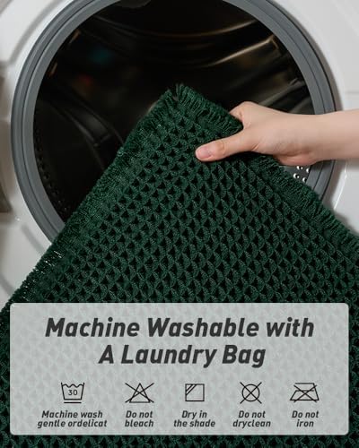 Upgraded Waffle Bath Mat Runner Absorbent Non Slip Bathroom Mat, 2' x 6' - Image 5