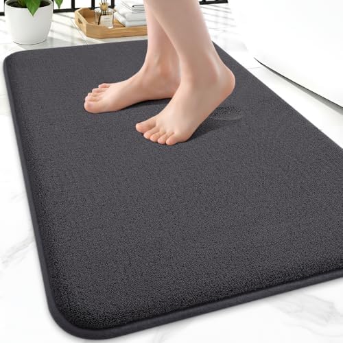 Smiry Memory Foam Bath Mat 24x16, Extra Soft Absorbent Bathroom Rugs by Smiry