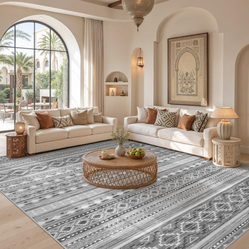 cotiled Boho 8x10 Area Rugs for Living Room: Large Moroccan Washable Rug - Image 5
