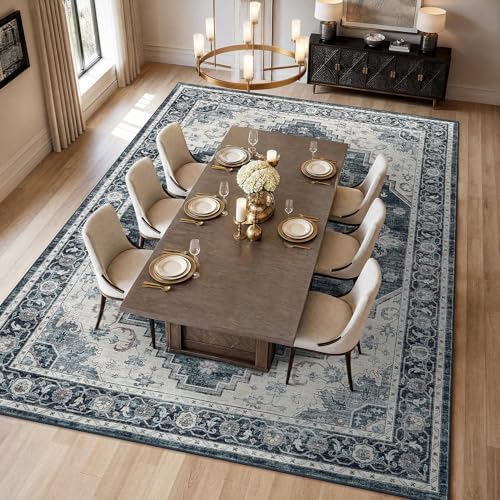 Garvee Navy Blue Boho 10x13 Area Rugs for Living Room Bedroom - Image 3