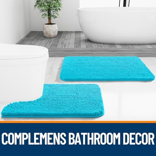 OLANLY Bathroom Rugs 30x20, Extra Soft Absorbent Chenille Bath Rugs - Image 7