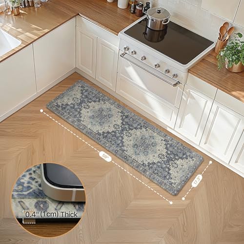 GENIMO Anti Fatigue Kitchen Mats for Floor 17"X59", Runner Rug,Navy - Image 2