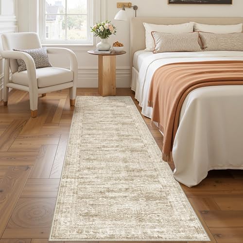 2x8 Runner Rug Non Slip,Washable Hallway Runner Rug,Brown - Image 5
