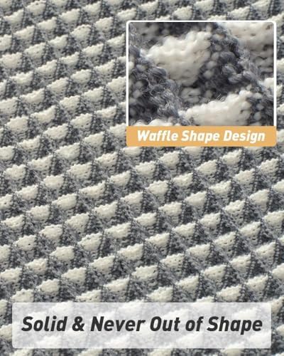 Upgraded Waffle Bath Mat Runner Absorbent Non Slip Bathroom Mat, 2' x 5' - Image 4
