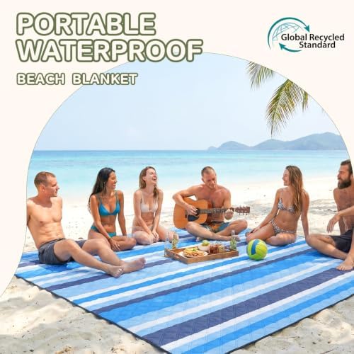 Genovega Waterproof Beach Blanket Picnic Outdoor Mat Rug Registry Wedding Search by Name Couple House Warming 2026 Housewarming Family Hostess Anniversary New Apartment Home Essential Must Have - Image 3