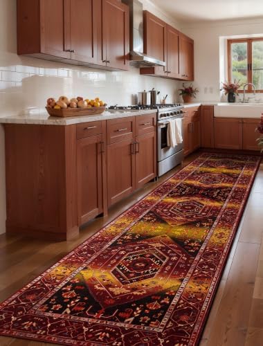 SERISSA 2'6"x12' Washable Non Slip Boho Runner Rug for Hallway - Image 2