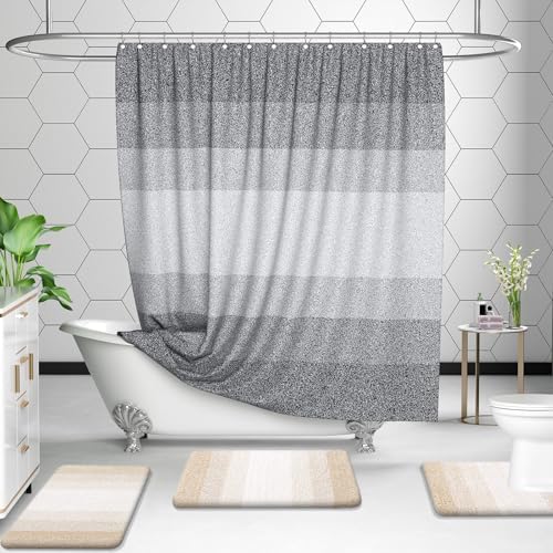 OLANLY Micorfiber Bathroom Rug Set 2 Piece, Soft Bath Mats, Light Beige - Image 6