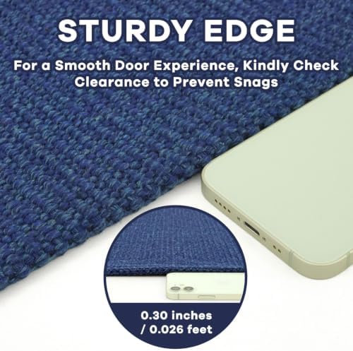 EARTHALL Washable Runner Rug, Non Slip Hall Runner, 2x6 Ft, Heathered Blue - Image 3
