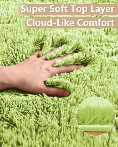 Smiry Area Rugs for Living Room Bedroom 3x5 ft, Fluffy Washable Carpet - Image 2