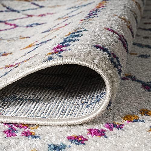 JONATHAN Y Boho Vintage Diamond Cream/Multi Indoor Area Rug 8X10 ft, Moroccan Hype for Living Room, Bedroom, Kitchen, Office, Easy-Cleaning, High Traffic, Pet-Friendly, Non-Shedding (MOH101H-8) - Image 6