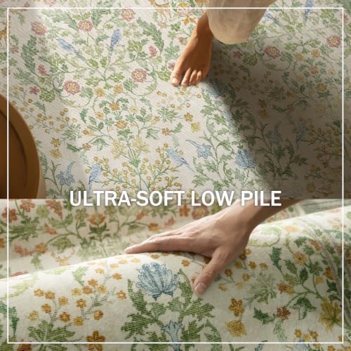 Washable Runners for Hallways Kitchen Rug: 2'x6' Runner Rugs Stain Resistant Non Slip Low Pile Soft Rug Runners for Kitchen Hallways Bedroom Entryway Indoor Living Room Farmhouse - Image 5
